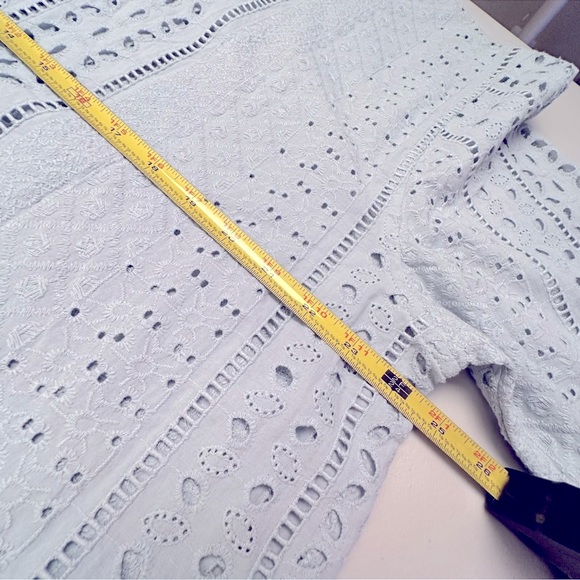 KITH NWT EXCLUSIVE STITCHED PATTERN Cotton Eyelet Boxy button down shirt SIZE L - Picture 7 of 7